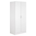 thumbnail image 1 of Madesa Armoire Garde-Robe à 2 Portes avec Étagère 31"L Unité d'Organisation Moderne pour Chambre et Bureau - Blanc, 1 of 5