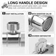 thumbnail image 4 of 2Pcs 3-Way Shower Diverter Valves for Faucet Handheld Shower Head (Silver), 4 of 6