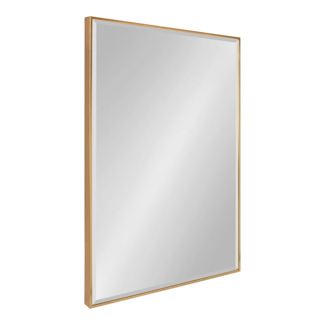 Kate and Laurel Rhodes Large Framed Decorative Rectangle Wall Mirror, 24.75x36.75 Gold