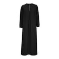 thumbnail image 2 of Robe Abaya pour Femmes à Manches Longues, Robe Islamique avec Poches, Maxi, Tenue de Prière, Élégante, Robe Longue pour les Fêtes, 2 of 4