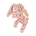 thumbnail image 1 of Gupgi Ensemble d'Automne à Fleurs pour Tout-Petite Fille, Chandails à Col Rond à Manches Longues et Pantalons Longs, Ensemble de Vêtements 2 Pcs, 1 of 9