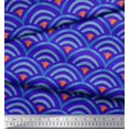 thumbnail image 2 of Soimoi polyester Crepe Fabric Scales Geometric Printed Fabric 1 Yard 52 Inch Wide, 2 of 3