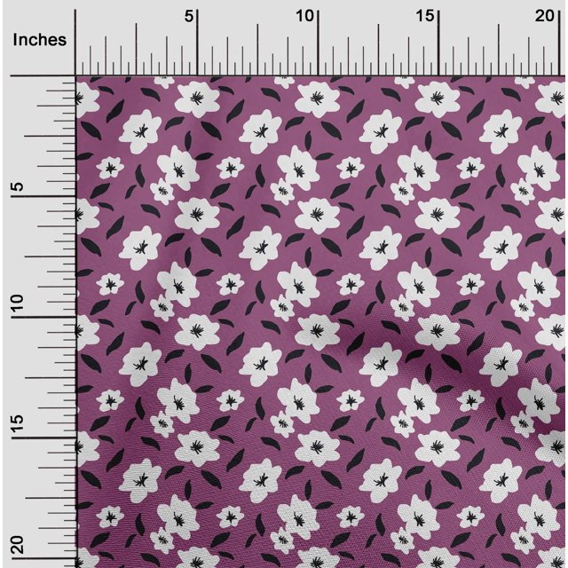 oneOone Velvet Dark Magenta Fabric Florals Craft Projects Decor Fabric Printed By The Yard 58 Inch Wide-D6O