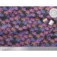 thumbnail image 2 of Soimoi Moss Georgette Fabric Periwinkle Floral Print Sewing Fabric Yard 42 Inch Wide, 2 of 3