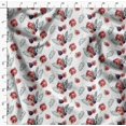 thumbnail image 4 of Soimoi White polyester Crepe Fabric Pomegranate & Fig Fruits Printed Fabric 1 Yard 42 Inch Wide, 4 of 5