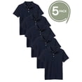 thumbnail image 2 of 5-Pack School Uniform Tagless Polo Tshirt for Little Boys & Big Boys, 2 of 7