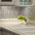 thumbnail image 2 of Fasade Hammered Vinyl 18in x 24in Backsplash Panel Crosshatch Silver 5 Pack, 2 of 7
