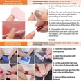 thumbnail image 3 of HLONK 24Pcs Gel Press on Nails  Gel French Long Fake Nails  Press on Tips With Glue  Rhinstone with Butterfly  NO.13, 3 of 5