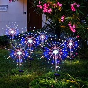 Solar Lanterns, Selecteds Solar Fireworks Lights Waterproof, Outdoor Garden Lawn Stake Light for Patio Pathway Decor