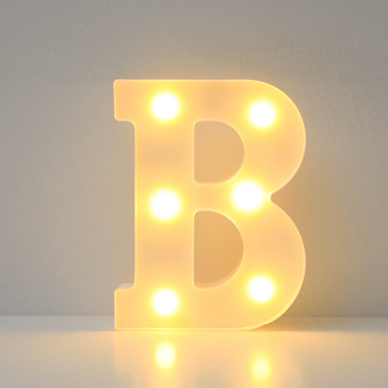 Fasiaou Light Up Letters, Led Letters Lights 26 Alphabet, Decorative Lighted Letters, Battery Powered Led Marquee Light Up Letters for Party, Bar, Night Light, Home Decor(Letter B)