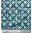 thumbnail image 1 of Soimoi Gray Poly Georgette Fabric Arrow & Diamond Geometric Printed Fabric 1 Yard 42 Inch Wide, 1 of 1