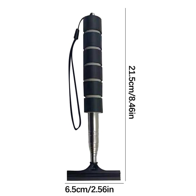 SPOORYYO Car Accessories - Multifunctional Car Rearview Mirror Telescopic Wiper, Windshield Rain Cleaning Brush with Squeegee & Brush