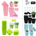 thumbnail image 3 of 10Pcs Colorful Multi Square Nursery Flower Pots Succulent Plant Pots Plastic Plant Pot With Drain Trays For Succulent Plants, 3 of 5