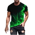 thumbnail image 2 of Qertyioot T-shirt à Manches Courtes Imprimé pour Hommes Col Rond Mode Décontractée Manches Courtes Liquidation, 2 of 5