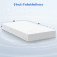 thumbnail image 3 of FullFurnique Matelas en Mousse à Mémoire de Forme Infusé de Gel, 8 Inch, Twin, Blanc, 3 of 10