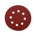thumbnail image 1 of Herwey 10Pcs 125mm Round Shape Red Sanding Discs 8 Hole 60#-1000# Grit Sand Papers, 1 of 3