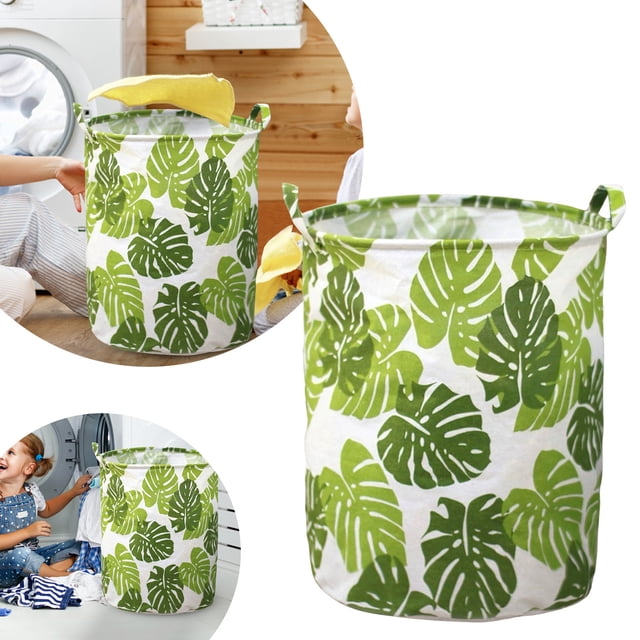 Linen Patterned Laundry Hamper Open Top Design for Bedroom and Bathroom Durable Breathable Fabric Storage Solution for Clothes Spacious and Stylish