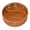 thumbnail image 1 of Food Serving Basket, Divided Basket Organizer, Multifunctional Handwoven Storage Round S Type, 1 of 9