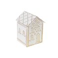thumbnail image 1 of Maison En Métal Pain D'Épice Doré Et Blanc, 1 of 3