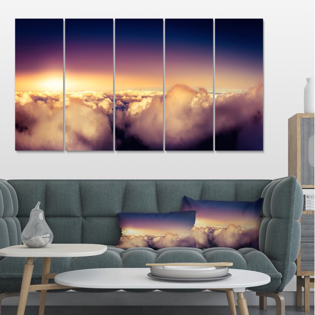 Blue Sky over Clouds Panorama - Landscape Canvas Art Print