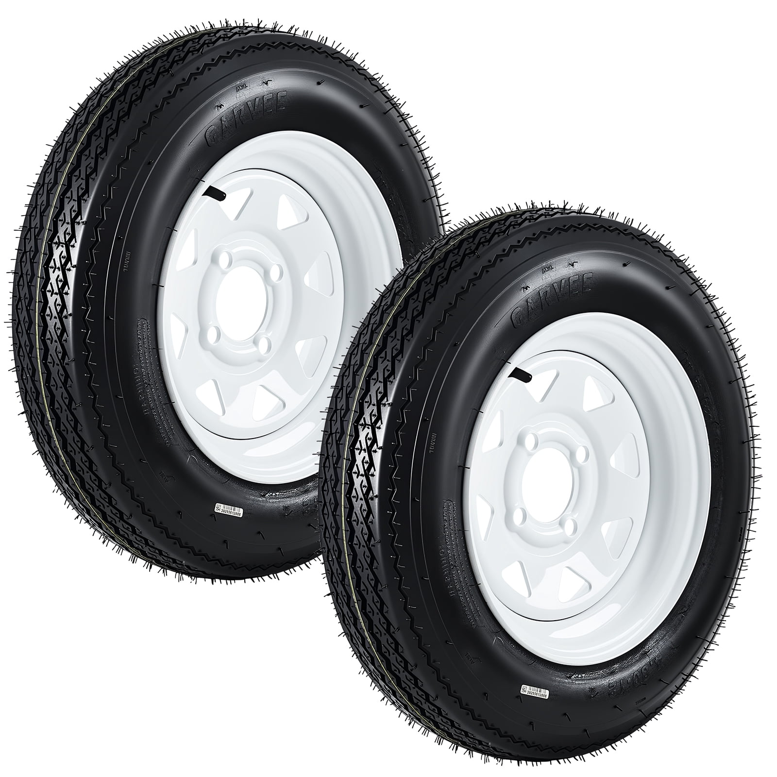 BeesClover Trailer Tire & Wheel Assembly Set of 2, 760LB Capacity for Utility & Boat Trailers
