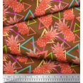 thumbnail image 3 of Soimoi Toile de Coton Triangle & Pin Fruits Impression Tissu à Coudre Yard 56 Pouces de Large, 3 of 5