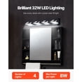 thumbnail image 2 of VEVOR 4-Light LED Modern Bathroom Vanity Light Fixtures 25.59-Inch Wall Light Fixtures, 2 of 9