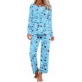 thumbnail image 1 of TopLLC Ensembles de Pyjama Ensembles de Détente pour Femmes, Vêtements de Nuit pour Femmes, Chemise de Nuit à Manches Courtes et Col Rond Imprimée et Ensembles de Pantalons Vêtements de Détente Pyjamas avec Poches Ensembles de Pyjama, 1 of 6