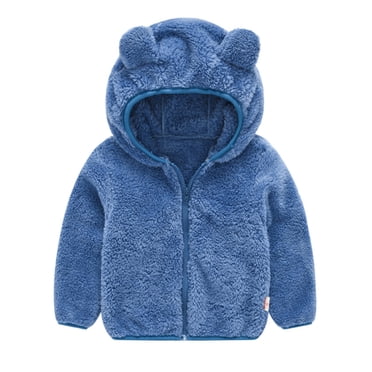 Kcodviy Coat Warm Ear Cute Running Jackets for Girls Boy Hooded Baby Kids Girls Heavy Winter Coat Outwear Toddler Thick Zipper Girls Dress Jacket Size Fleece Girls Coat&Jacket
