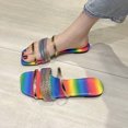 thumbnail image 1 of Pisexur Women Shoes Summer New Rhinestones Flat Flip-flops Beach Sandals, 1 of 9