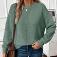 thumbnail image 2 of Timegard Chandails pour Femmes Col Rond Manches Longues Tricotés Chandail Automne Hiver Décontracté Ample Couleur Unie Hauts, 2 of 7