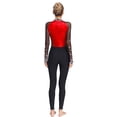 thumbnail image 2 of Jizyo Combinaison Intégrale de Danse à Manches Longues pour Femmes, Brillante avec Strass, une Pièce, Rouge, G, 2 of 5