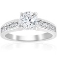 thumbnail image 1 of 2 ct Diamond Engagement Ring 14K White Gold Channel Set, 1 of 3