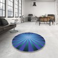 thumbnail image 4 of Ahgly Tapis Rectangulaire Lavable en Machine Intérieur Transitionnel Bleu Lierre, 3 Pieds x 5 Pieds, 4 of 7