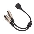 thumbnail image 4 of Câble XLR Double 3 Broches Femelle vers RJ45 Interface Ferme Câble de Signal d'Éclairage de Scène pour Transmission de Signal Sonore 9,8 Po, 4 of 14
