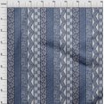 thumbnail image 4 of oneOone Silk Tabby Blue Fabric Mix Block Pattern Craft Projects Decor Fabric Printed By The Yard 42 Inch Wide, 4 of 4