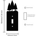 thumbnail image 2 of Trees Iron Single Toggle Light Switch Wall Plate Cover Forest Power Outlet Decorations Rectangle Black with Screws for Switch Electric Outlets for 0.37x1 inches Hole Toggle Switch, 2 of 5