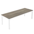 thumbnail image 2 of Fnova 78.7" Modern Computer Desk with Wood Desktop, Metal Frame Office Desk, Grey White, 2 of 16
