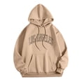 thumbnail image 1 of LUOGENLI Chandails à Capuche pour Hommes Graphique Anime Los Angeles Hommes Femmes Lettre Graphique à Capuche Imprimé Col Rond Manches Longues Chandail Hauts Mode pour Hommes Chandails à Capuche et Chandails Graphique Kaki Taille P, 1 of 3