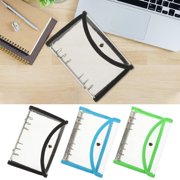 MTBLYS Pvc Loose Leaf Binder Transparent Cover A5 Size 6 Ring Mechanism Budget Planner Organizer Notebook Office Travel Journal