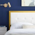 thumbnail image 4 of Modway Teagan Tufted King Performance Velvet Headboard in Gold White, 4 of 7