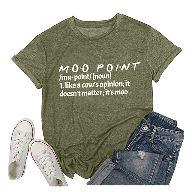 LUOGENLI T-shirts pour Femme pour Femmes T-Shirt d'Été pour Femme à Col Rond Mode à Lettres Imprimées Haut à Manches Courtes T-Shirt en Coton Coloré T-shirts pour Femme T-shirts Graphiques T-shirts de Pêche Saint-Valentin Vert Armée TG