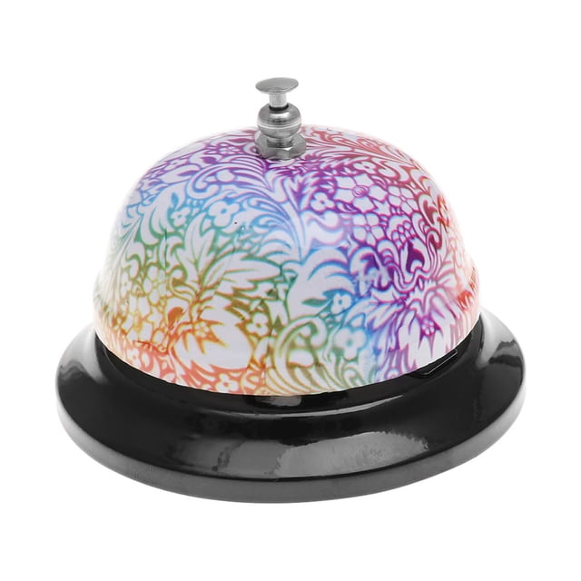 Cloche de Service Créative Portable pour Restaurant, Cloches de Réception, Cloche de Service Client pour Bar à Domicile (No.1 Cloche Colorée)