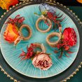 thumbnail image 1 of Sentmoon Floral Napkin Rings 2Pcs Valentine's Day Artificial Rose Napkin Rings Faux Rose Napkin Holders Alloy Wedding Napkin Rings Romantic Dinner Tables Decor for Anniversary Dining Table, 1 of 7
