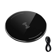 MesaSe Wireless Charging Pad Smart Phone Bluetooth  Fast Charger Aluminum Alloy USB Charger  Black