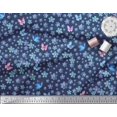 thumbnail image 3 of Soimoi Modal Satin Fabric Butterfly & Flower Print Fabric by the Yard 42 Inch Wide, 3 of 3