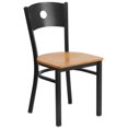 thumbnail image 1 of Flash Furniture Restaurant Dining Chair in Black and Natural, 1 of 4