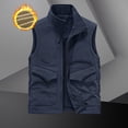 thumbnail image 4 of LOVZFMLL Jackets for Men's Thin Workwear Solid Color Stand Collar Sleeveless Jacket Tank, 4 of 4