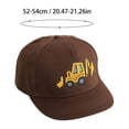 thumbnail image 3 of MIASHUI Kids Hat Toddler Boys Girls Embroidery Excavator Baseball Cap,Coffee,2-8 Years, 3 of 4