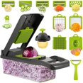 thumbnail image 1 of Pro Vegetable Chopper with Container and 7 Sharp Blades  Veggie Slicer Dicer with, 1 of 7